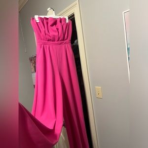entro pink strapless jump suit!
